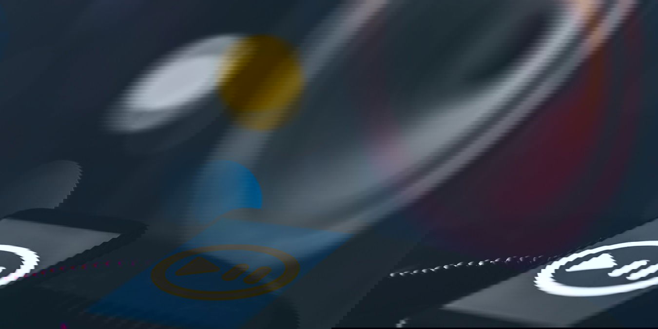 Phone With Music Listening Icon On Screen On Dark Background, Copy Space.