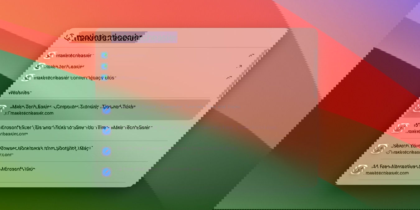 Spotlight Bookmarks Search